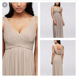 Long Mesh Dress with Cowl Back Detail